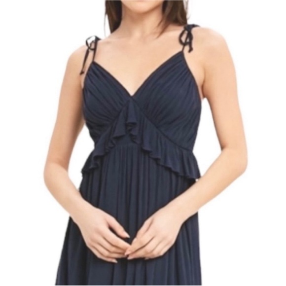 WISHLIST ruffles maxi dress M blue - Picture 2 of 7
